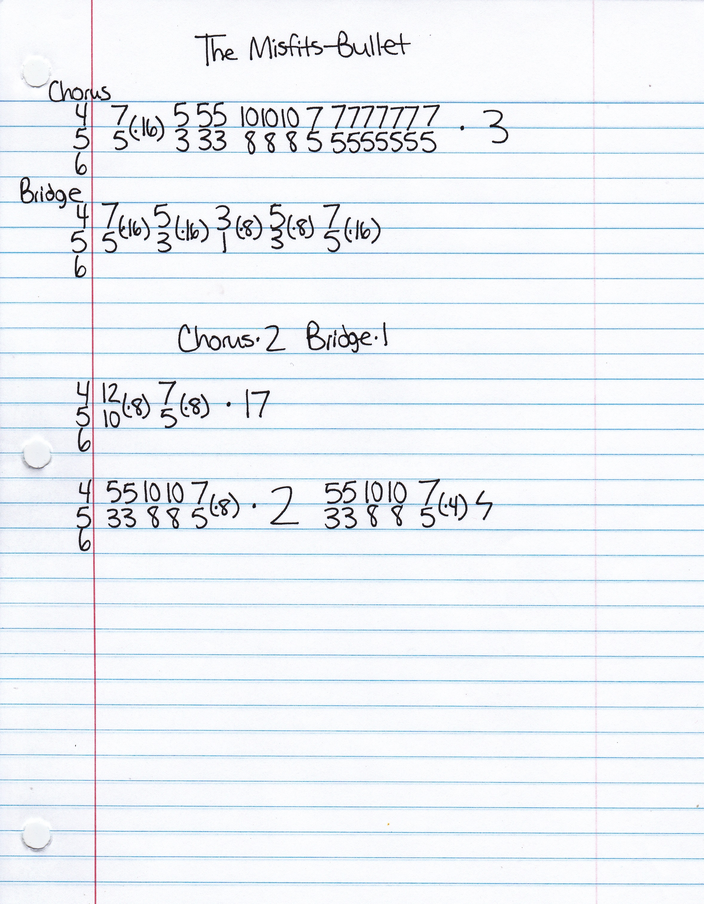 High quality guitar tab for Bullet by The Misfits off of the album Static Age. ***Complete and accurate guitar tab!***